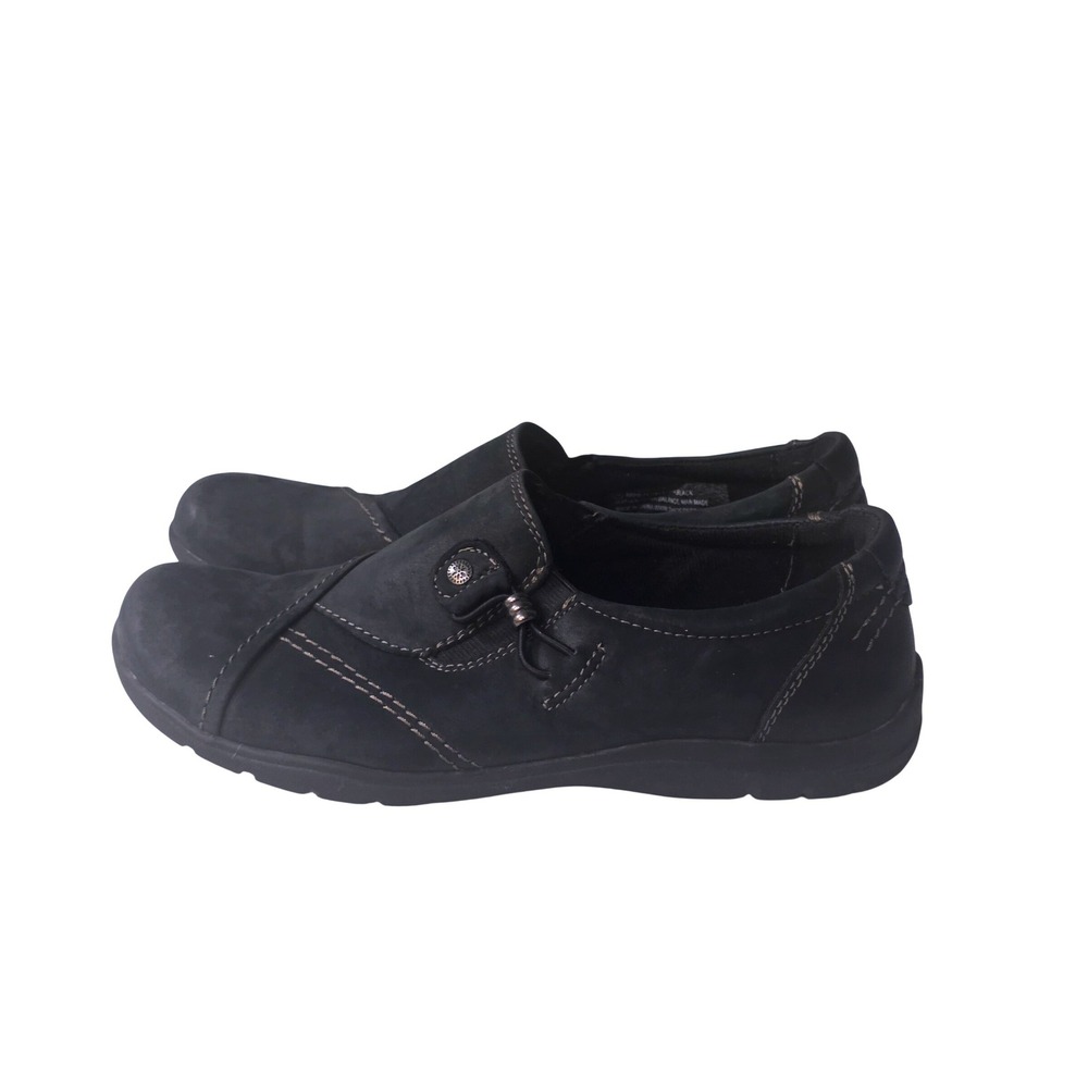 Michel Meynard Rapid Black Leather Slip On Loafers Womens 9M Round Toe Flats